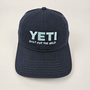 Yeti Coolers Leather Strap Full Panel Low Pro Hat Cap Adjustable OSFM Navy‎ Blue